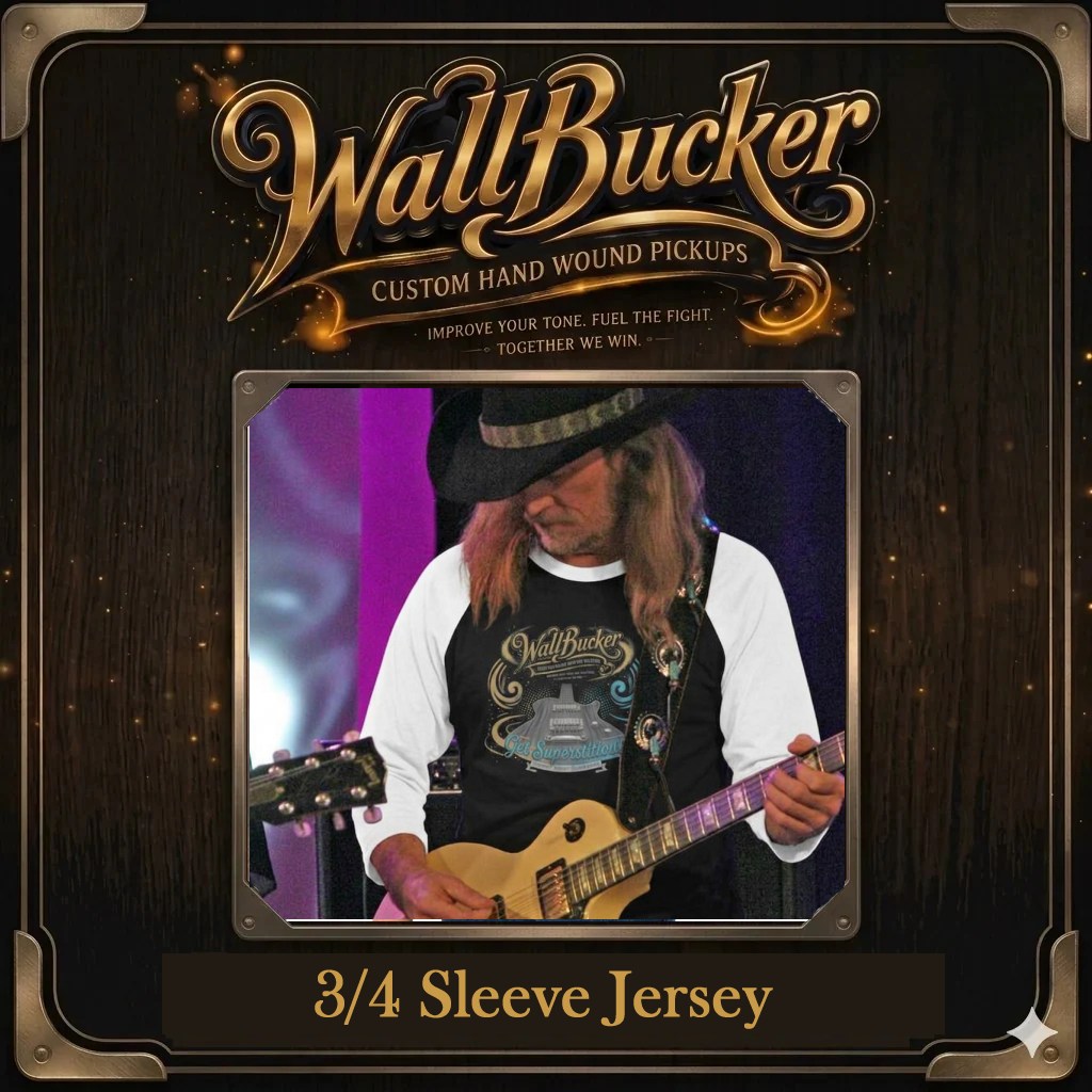 3/4 sleeve "WallBucker Get Superstitious" shirt