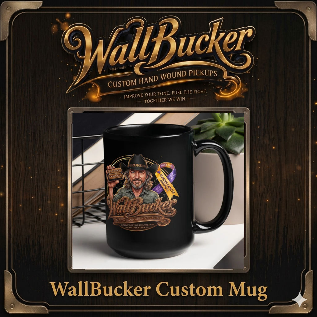 Bruce Wall Black Glossy Mug